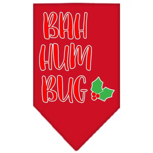 Bah Humbug Screen Print BandanaRed Large, Mirage Pet Products, Mfr#: 66-407 LGRD
